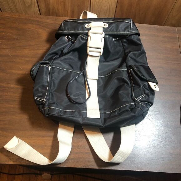 Nine West Black and White Backpack with Utilitarian Design - Picture 1 of 9